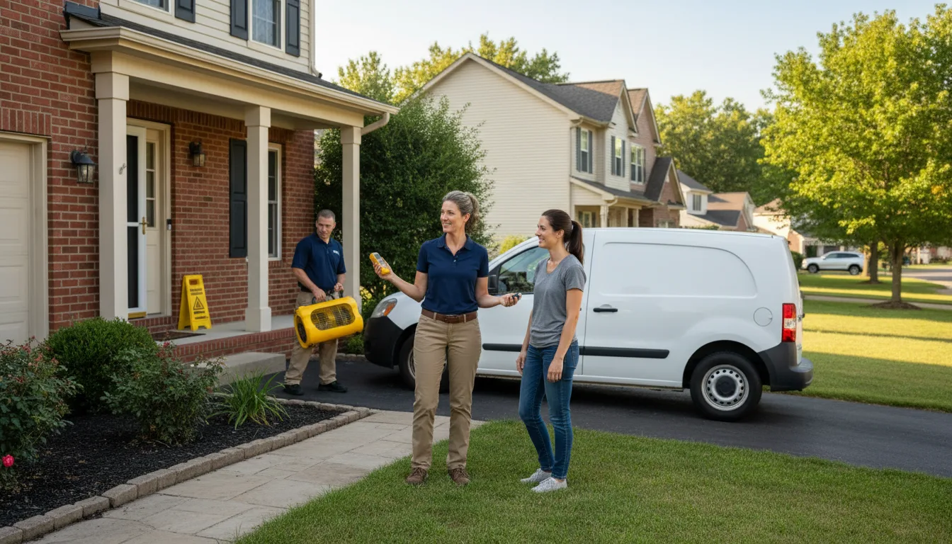 Residential water damage restoration in Fontana, CA